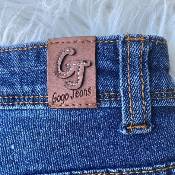 GoGo Jeans USA Embellished Distressed Cut Off Shorts Size 5 - Picture 6 of 10